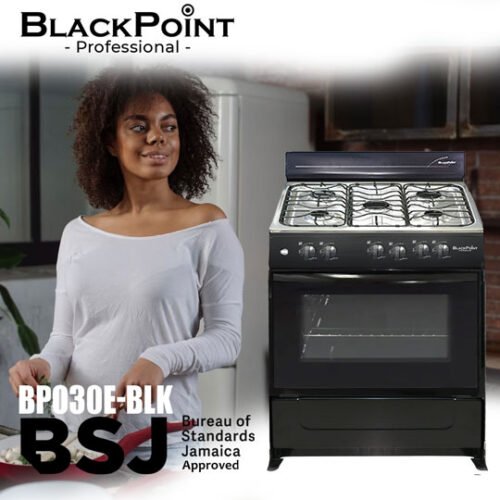BLACKPOINT STOVE 5 BUR 30" BLACK BUERO APPROVED