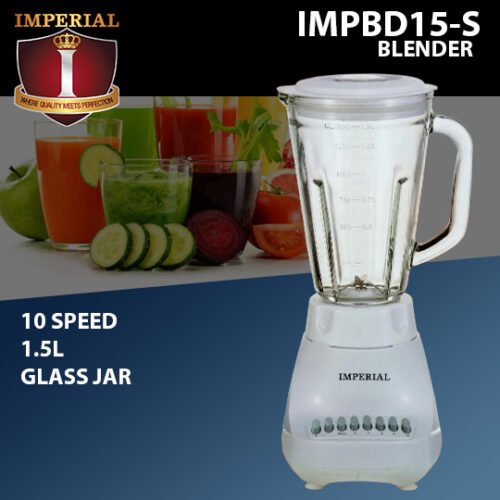 IMPERIAL 10 SPEED TORNADO BLENDER GLASS - 400 WATTS