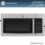 G.E. GENERAL MICROWAVE 1.7 CF S/STEEL  OVER RANGE TOP LINE