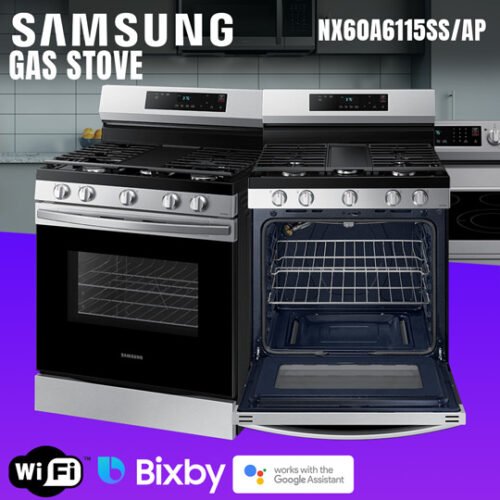 SAMSUNG 30" STOVE GAS  5 BURNER  STEEL  SPECIAL  WIFI