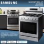 SAMSUNG 30" GAS  5 BURNER  AIRFRY  WIFI GOOGLE SMART