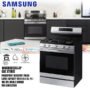 SAMSUNG 30" STOVE GAS 5 BURNER  STEEL  AIRFRY  WIFI