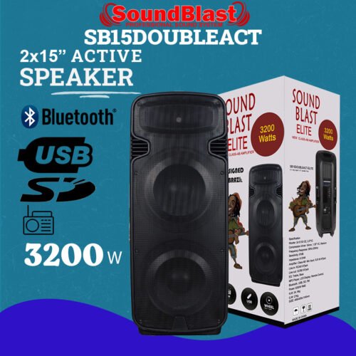 SOUND BLAST SPEAKERS  DOUBLE ELITE RASTAMAN  3800 WATTS
