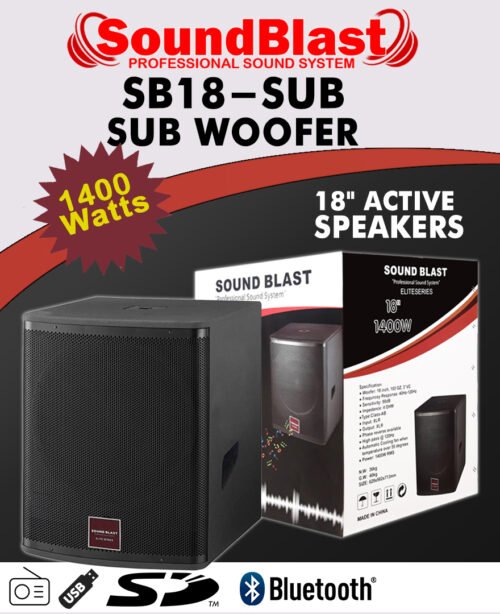 SOUND BLAST POWERED 18" SUBWOOFER  EARTH SHATTERING