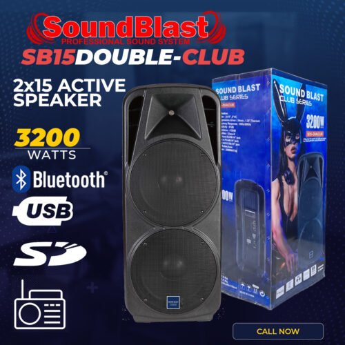 sb15souble-club SOUND BLAST POWERED DOUBLE SPEAKER 15" CLUB 3000 WATTS