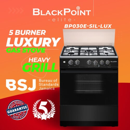 BLACKPOINT STOVE 5 BUR 30" BLACK LUXUARY THICKK BUERO