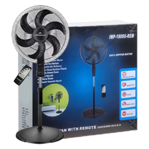 IMPERIAL 18" FAT REMOTE FAN 100% COPPER MOTOR & 50HZ WITH NIGHTLIGHT ULTRA QUIET POWERFUL