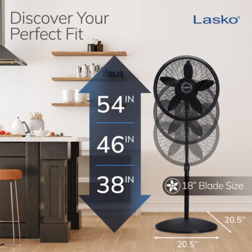 LASKO 18" FAN BLACK  NON REMOTE