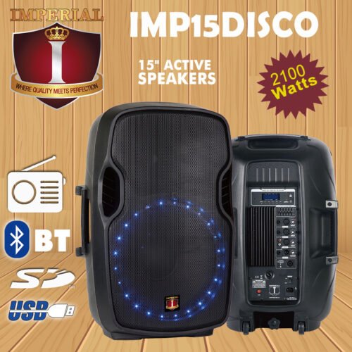 imp15-disco IMPERIAL 15" POWERED SPEAKERS DISCO 2100 WATTS