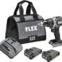 FLEX 24V Brushless Cordless 1/2-Inch 750 In-Lbs Torque 2-Speed Hammer Drill Kit with (2) 2.5Ah Lithium Batteries and 160W Fast Charger - FX1251-2A