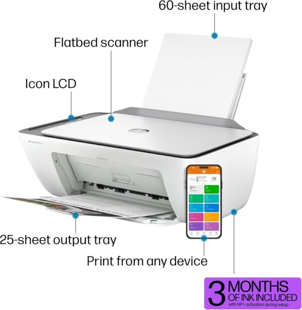 HP DeskJet  Wireless All-in-One Color Inkjet Printer