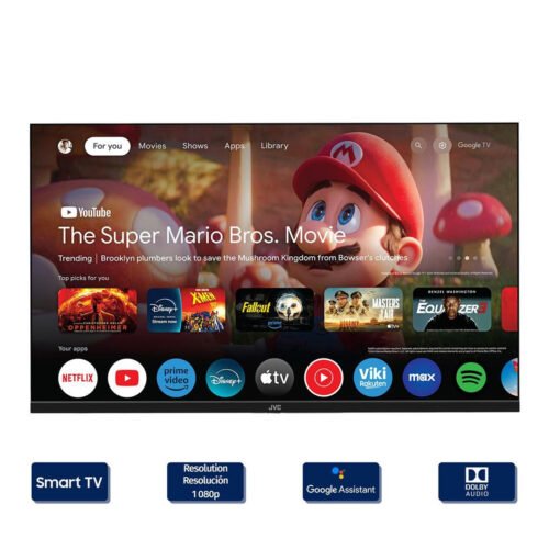 JVC 43" google tv  BILLUTOOTH & VOICE ACTIVATED & NETFLIX