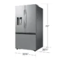 RF32CG5400SR_02_Dimension_Fraction_Stainless_Steel_SCOM SAMSUNG INVERTER FRENCH ICE & WATER Dispenser