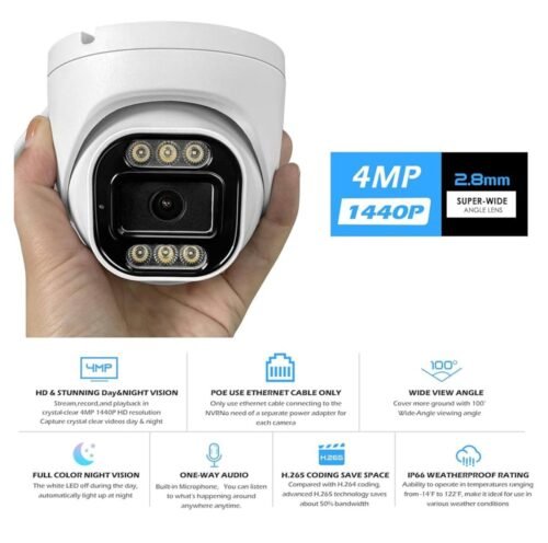 4K 8CH POE NVR H.265+ Network Video Recorder