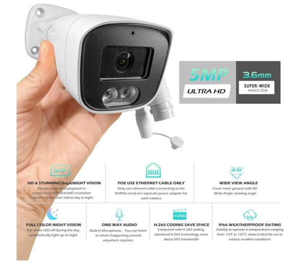4K 8CH POE NVR H.265+ Network Video Recorder