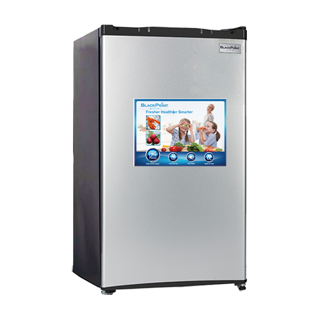 BLACKPOINT  FROST METALLIC  HOTEL FRIDGE  BOZZO -- 3.6 foot