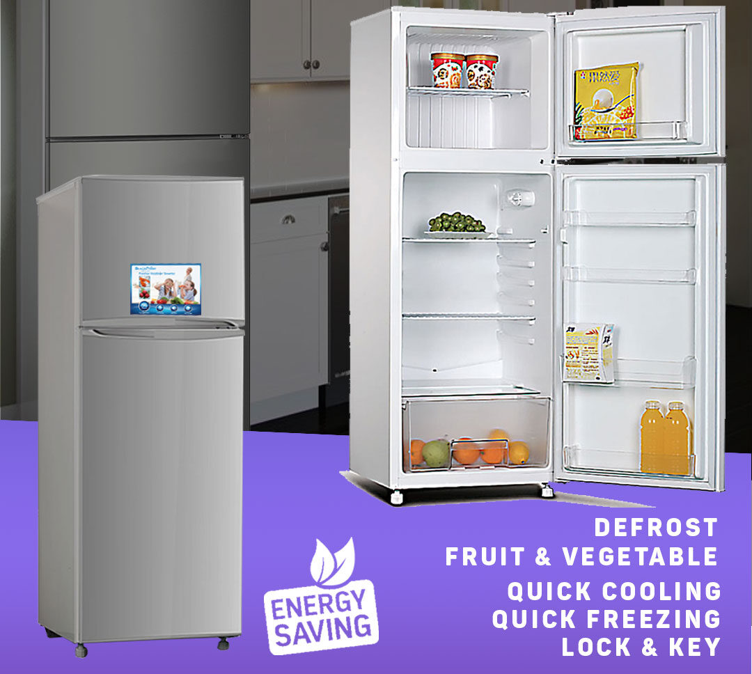 BLACKPOINT FROST FRIDGE  BIGGER FREEZER  FOODIE  TITANIUM