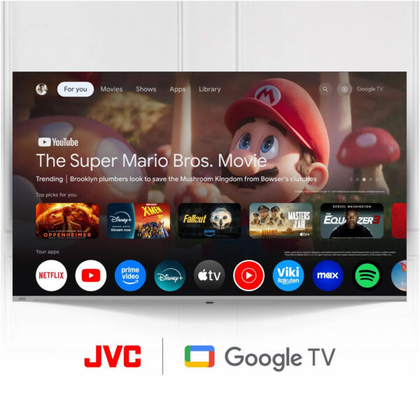 JVC 58" METALLIC BODY PREMIUM HIGH MODEL google tv BILLUTOOTH & VOICE ACTIVATED & NETFLIX