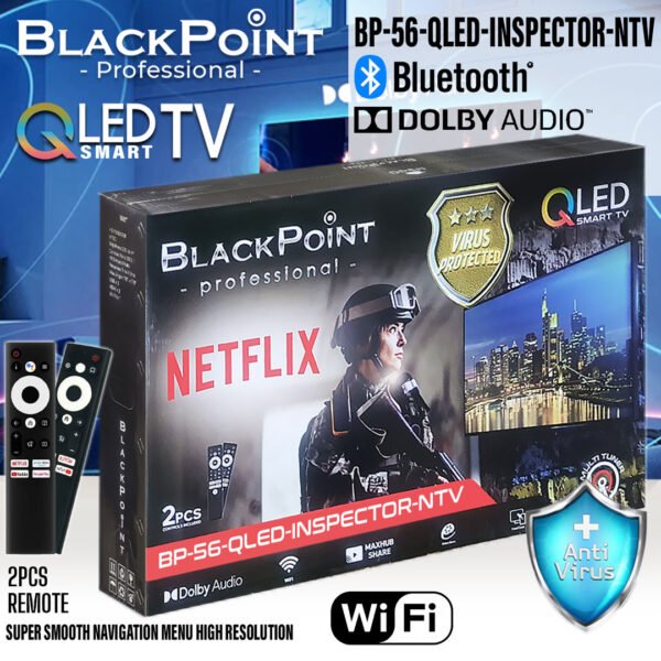 SECURED QLED  PAID SOFTWARE TALKING NETFLIX TV  PROTECTED APPS  ANTIVIRUS  Youtube and many more