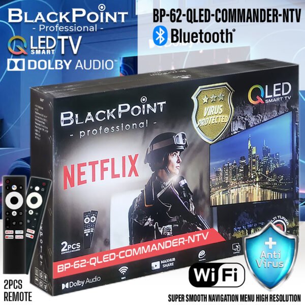 SECURED QLED  PAID SOFTWARE TALKING NETFLIX TV  PROTECTED APPS  ANTIVIRUS  Youtube and many more Product options