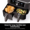 NUTRI NINJA AIRFRYER  DUAL INDEPENDENT FRY FRY HEALTHY CHOICE  10 QTS  THE BEST OF THE BEST  SUPER XXXL SIZE