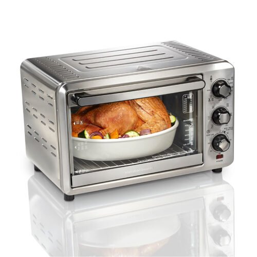 HAMILTON BEACH TOASTER OVEN 6 SLICE  WITH AIR FRYER AS WELL