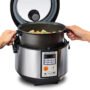 HAMILTON BEACH 4.5QT DIGITAL MULTI COOKER ALL IN 1 STAINLESS STEEL