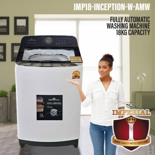 IMP18-INCEPTION-W-AMW IMPERIAL 18 KG AUTOMATIC WASHER 2025 MODEL CHECK OUT INCEPTION WHITE
