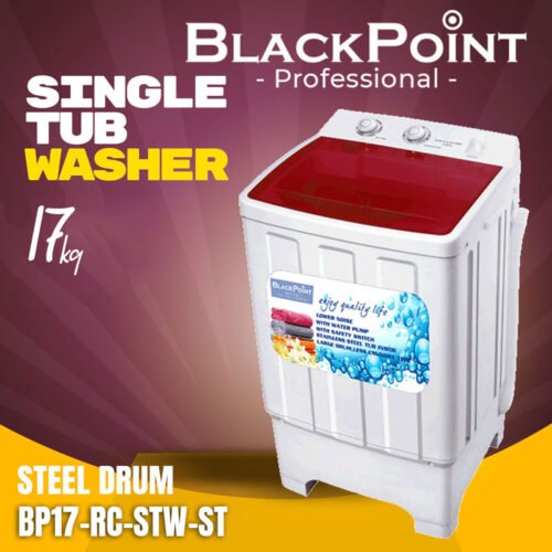 BLACKPOINT 17 KG  SINGLE TUB RED CHERRY ISHTEEL DRUM