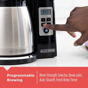 BLACK & DECKER COFFEE MAKER 12 CUP THERMAL PROGRAM  BEST OF BEST USED BY RONALDO & MESSI