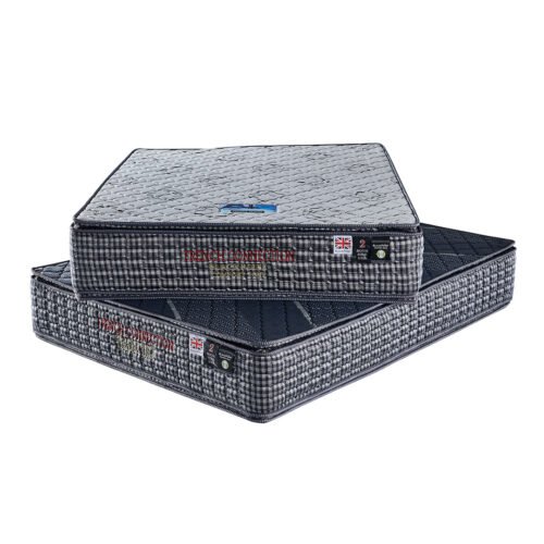 BLACKPOINT DOUBLE  FRENCH CONNECTION  KNITTED PILLOW TOP + EXTRA PADDED + CORNER REENFORCED