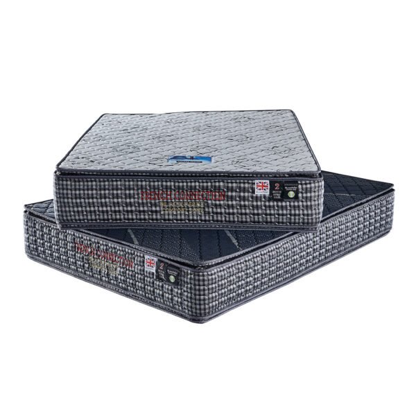 BLACKPOINT DOUBLE  FRENCH CONNECTION  KNITTED PILLOW TOP + EXTRA PADDED + CORNER REENFORCED