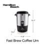 HAMILTON BEACH 45 CUP COFFEE URN FAST BREWING