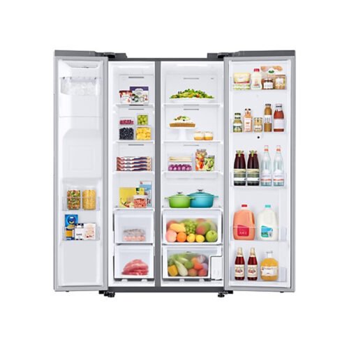 SAMSUNG SIDE BY SIDE STAINLESS STEEL REFRIGERATOR 22 CU.FT WITH FAMILY HUB