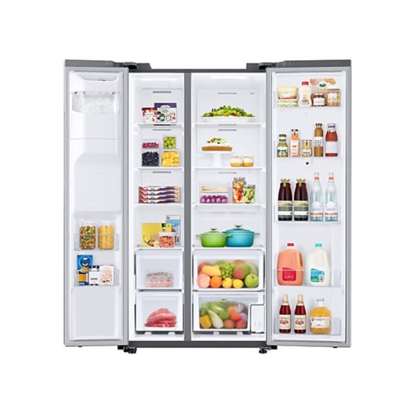 RS22A5561S9-4 SAMSUNG SIDE BY SIDE STAINLESS STEEL REFRIGERATOR 22 CU.FT WITH FAMILY HUB