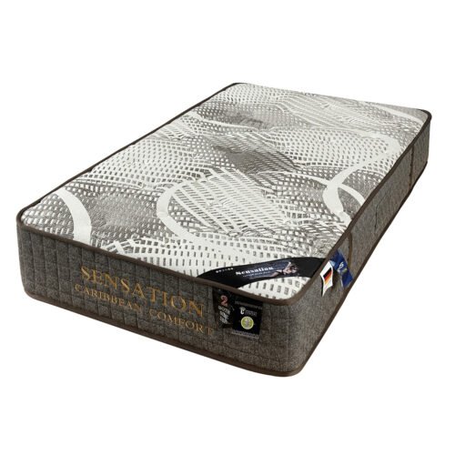 CARIBBEAN DOUBLE SENSATION KNITTED FABRIC & TEFFLON SPRING AND MORE PADDING  BUGATTI OF MATRESS