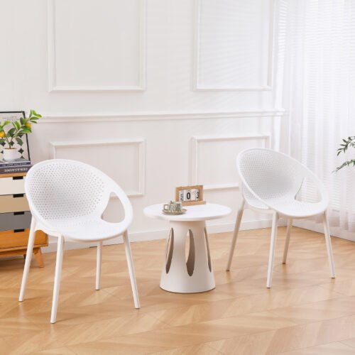 IMPERIAL PEACE 2 PATIO CHAIRS & TABLE 3 PC WHITE