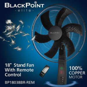 BLACKPOINT 18" REMOTE FAN 100% COPPER MOTOR & 50HZ CERTIFIED SUPER