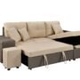 IMPERIAL L SPAPED SOFA BED VIENNA WITH TWO BENCHES & TWO TONE & STORAGE AND CUP HOLDER INTRODUCTRY OFFER
