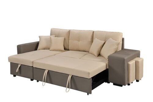 IMPERIAL L SPAPED SOFA BED VIENNA WITH TWO BENCHES & TWO TONE & STORAGE AND CUP HOLDER INTRODUCTRY OFFER