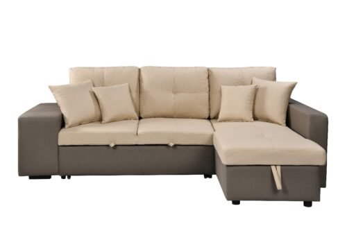IMPERIAL L SPAPED SOFA BED VIENNA WITH TWO BENCHES & TWO TONE & STORAGE AND CUP HOLDER INTRODUCTRY OFFER