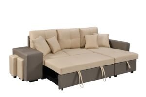 IMPERIAL L SPAPED SOFA BED VIENNA WITH TWO BENCHES & TWO TONE & STORAGE AND CUP HOLDER INTRODUCTRY OFFER