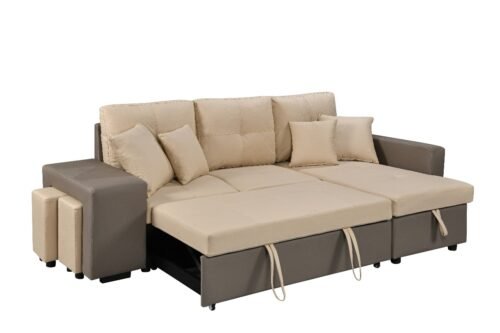 IMPERIAL L SPAPED SOFA BED VIENNA WITH TWO BENCHES & TWO TONE & STORAGE AND CUP HOLDER INTRODUCTRY OFFER
