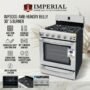 IMPERIAL BON APPETIT STOVE 5 BUR 30" GE TYPE HEAVY DUTY WITH BROILER &STEEL
