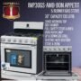 IMPERIAL BON APPETIT STOVE 5 BUR 30" GE TYPE HEAVY DUTY WITH BROILER &STEEL