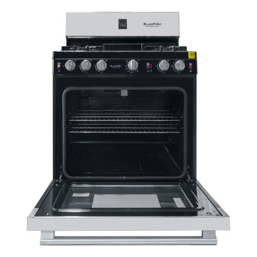 BLACKPOINT ITALIANO STOVE 5 BUR 30" GE TYPE SUPER HEAVY DUTY WITH BROILER & DOUBLE OVEN SAFETY