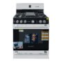 BLACKPOINT ITALIANO STOVE 5 BUR 30" GE TYPE SUPER HEAVY DUTY WITH BROILER & DOUBLE OVEN SAFETY