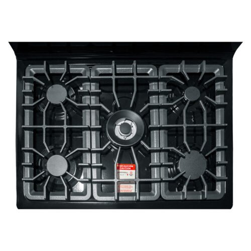 BLACKPOINT ITALIANO STOVE 5 BUR 30" GE TYPE SUPER HEAVY DUTY WITH BROILER & DOUBLE OVEN SAFETY