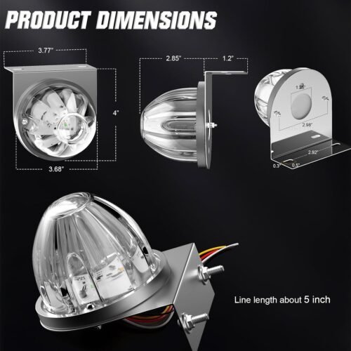 71G37IsC4hL._AC_SL1500_ Okerny 10-Pack Dual Color LED Watermelon Lights Universal Marker Lights | Steady & Alternating Flash Multiple Functions Amber Green with Stainless Steel Brackets For Trailer Truck Bus Van R
