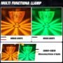 71HkWmbB4ZL._AC_SL1500_ Okerny 10-Pack Dual Color LED Watermelon Lights Universal Marker Lights | Steady & Alternating Flash Multiple Functions Amber Green with Stainless Steel Brackets For Trailer Truck Bus Van R